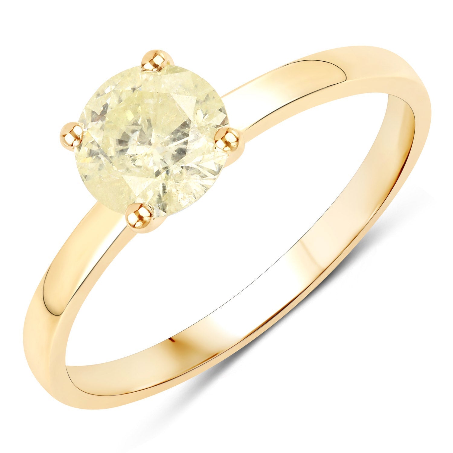 0.85 Carat Genuine TLC Diamond 14K Yellow Gold Ring Bids.com