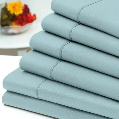6-Piece: US Army Embossed Greek Key Sheet Set DailySale