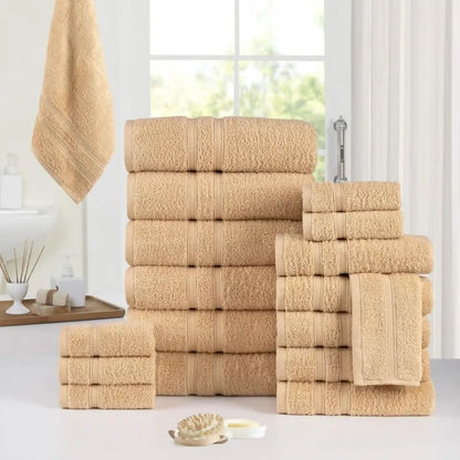 18-Piece: Bibb Home Zero Twist Egyptian Cotton Towel Set DailySale