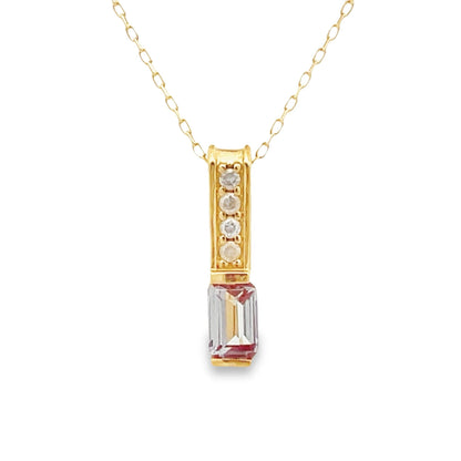 Created Alexandrite Fashion Pendants 10KT Yellow Gold Bids.com