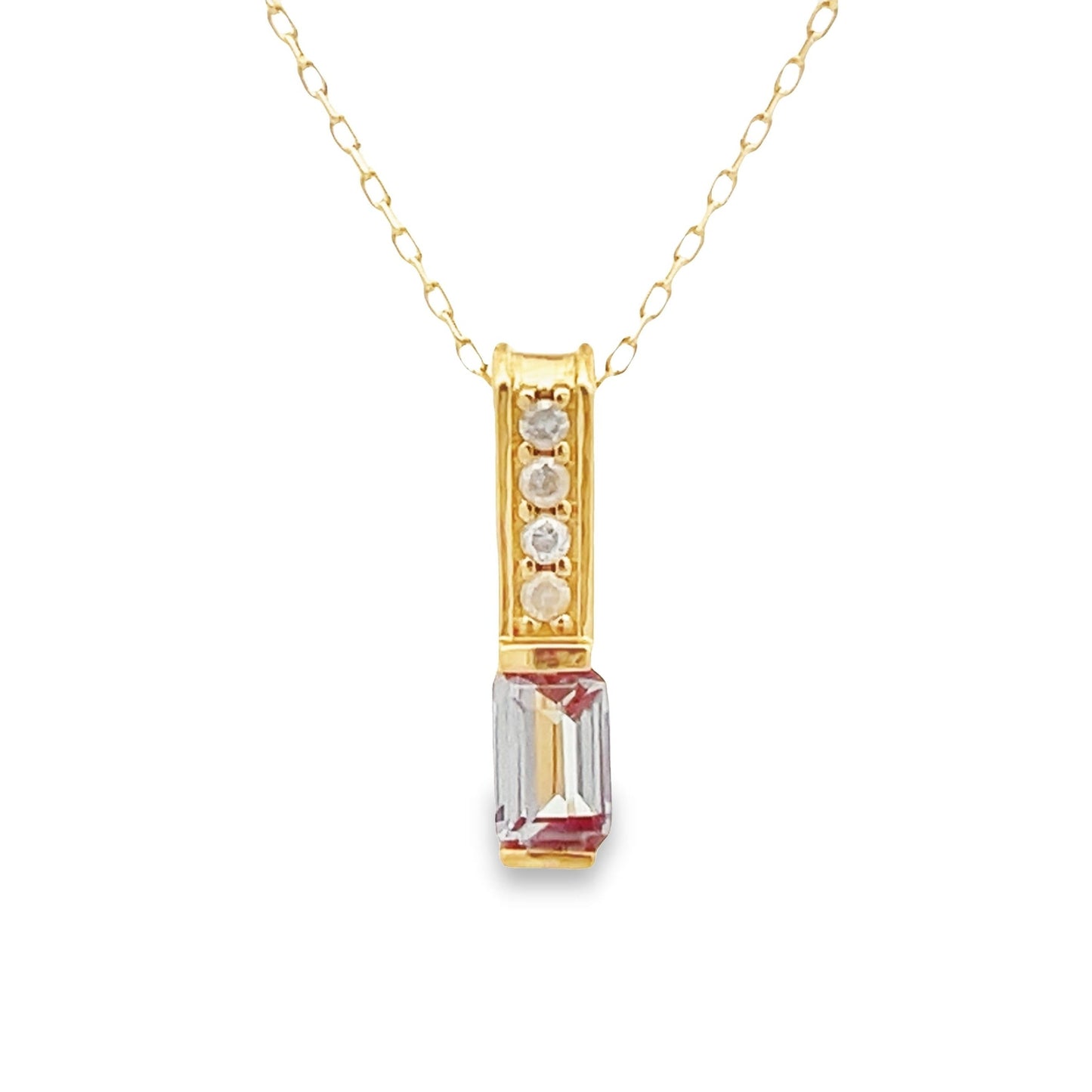 Created Alexandrite Fashion Pendants 10KT Yellow Gold Bids.com