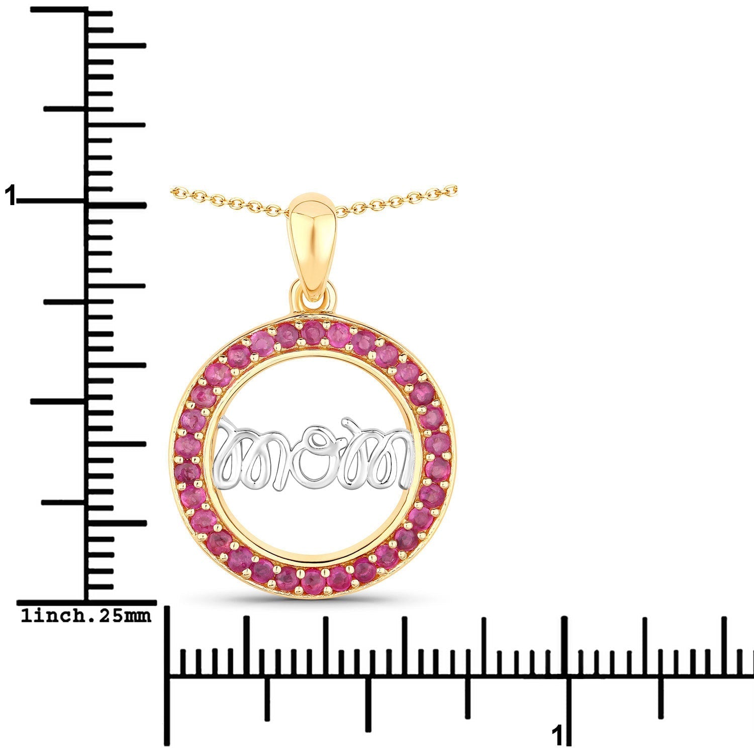 0.64 Carat Genuine Ruby .925 Sterling Silver Pendant Bids.com