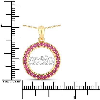 0.64 Carat Genuine Ruby .925 Sterling Silver Pendant Bids.com