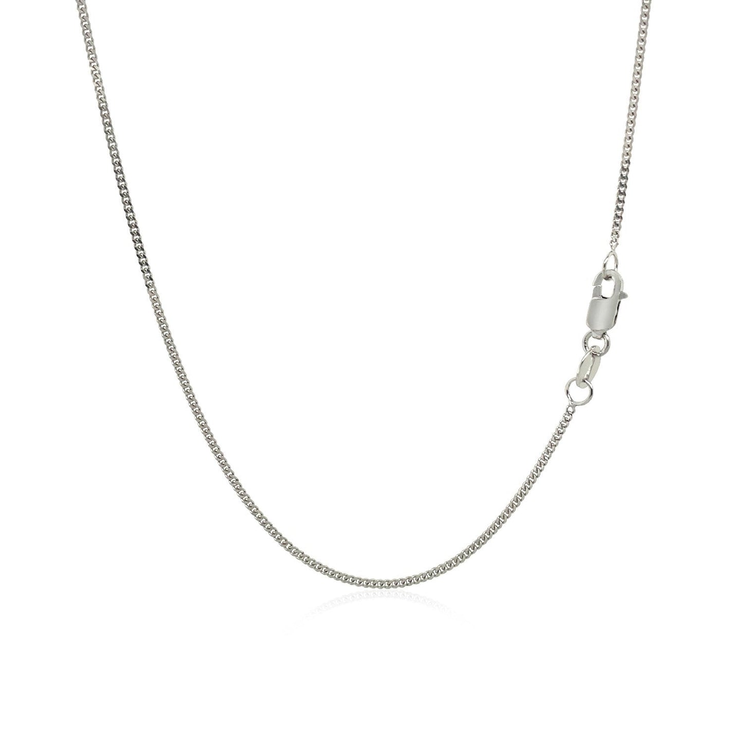 14k White Gold Gourmette Chain 1.0mm Bids.com