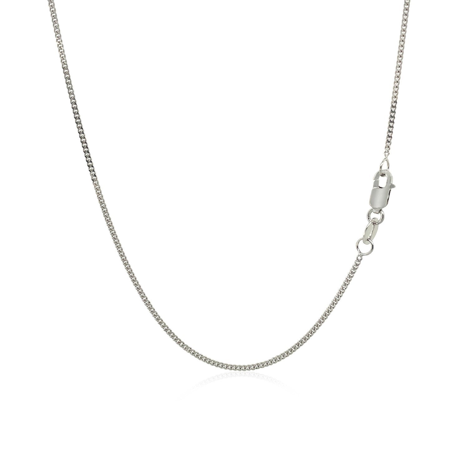 14k White Gold Gourmette Chain 1.0mm Bids.com