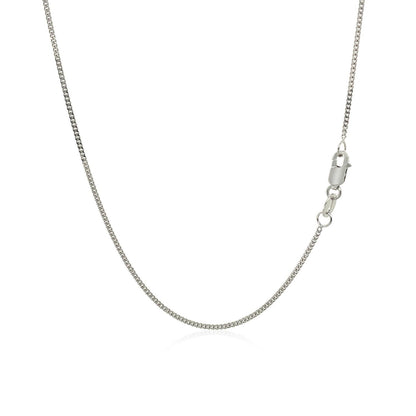 14k White Gold Gourmette Chain 1.0mm Bids.com