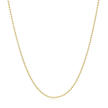 14k Yellow Gold Bead Chain 1.0mm Bids.com