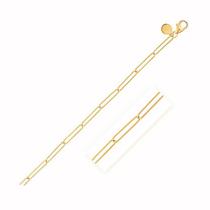 14k Yellow Gold Wire Paperclip Bracelet (2.7mm) Bids.com