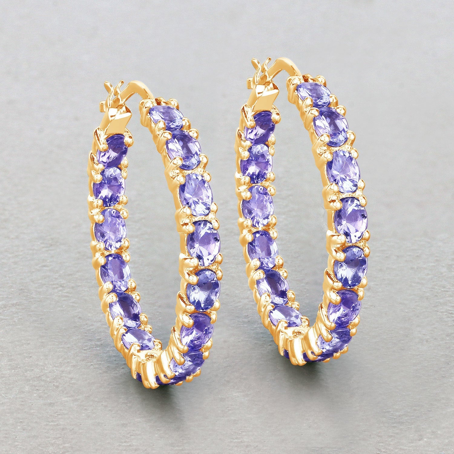 5.10 Carat Genuine Tanzanite .925 Sterling Silver Earrings Bids.com