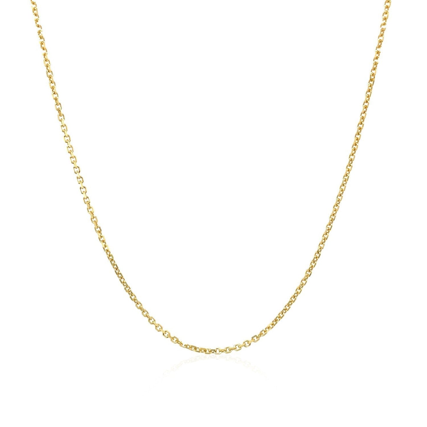 10k Yellow Gold Cable Chain 1.1mm Bids.com