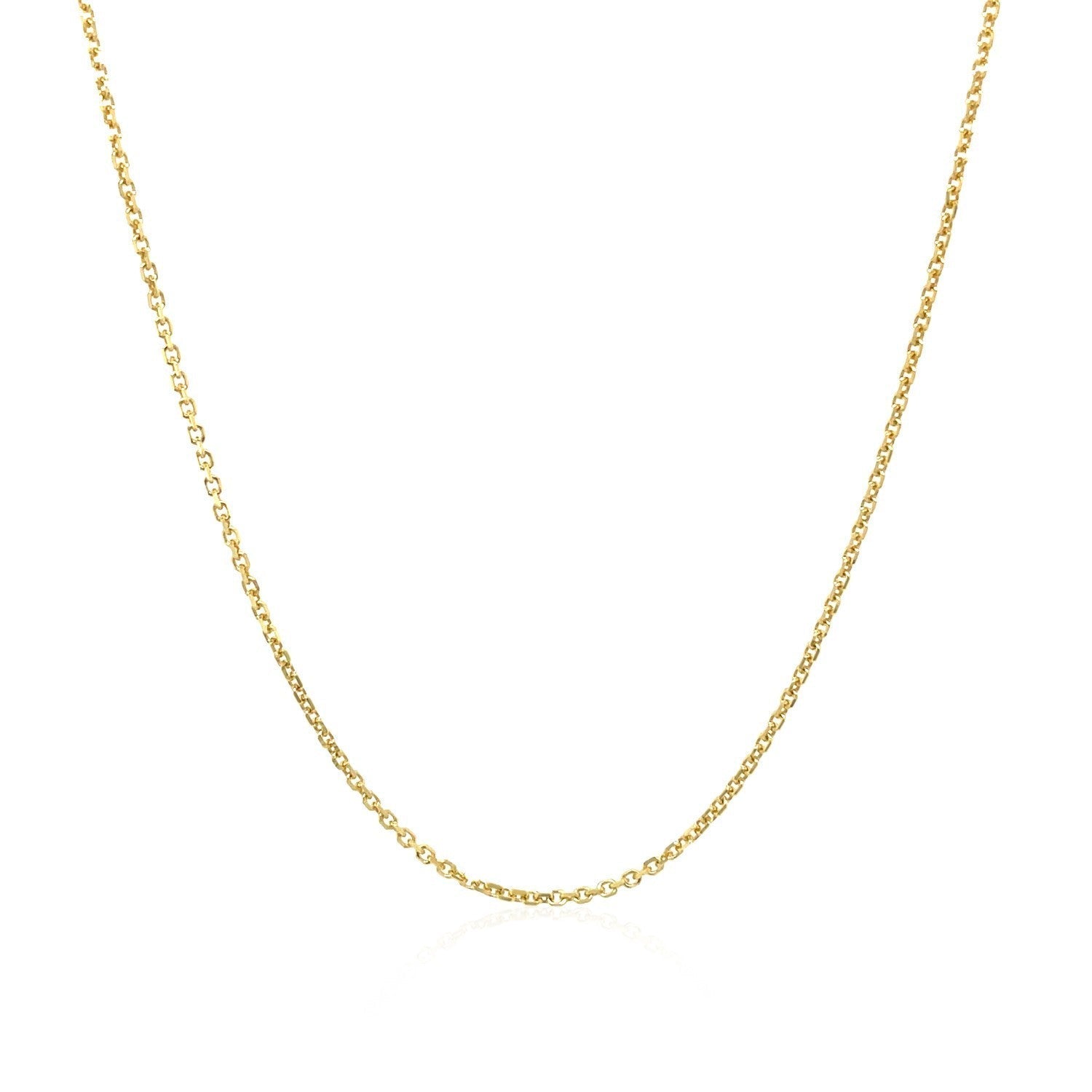 10k Yellow Gold Cable Chain 1.1mm Bids.com