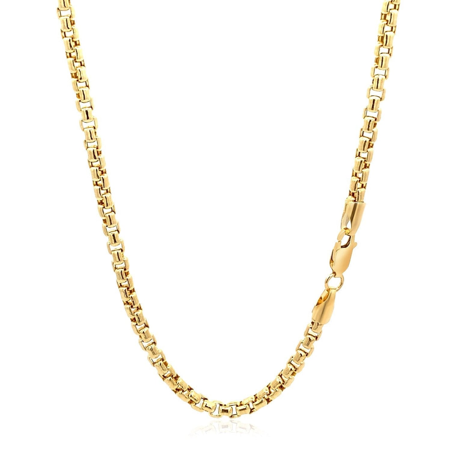 3.4mm 14k Yellow Gold Round Box Chain Bids.com
