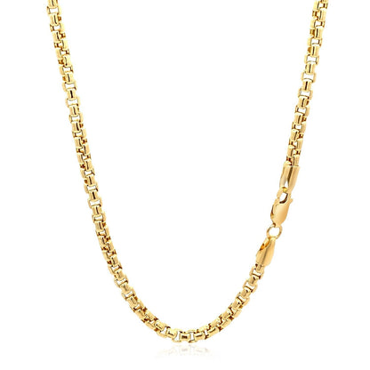 3.4mm 14k Yellow Gold Round Box Chain Bids.com