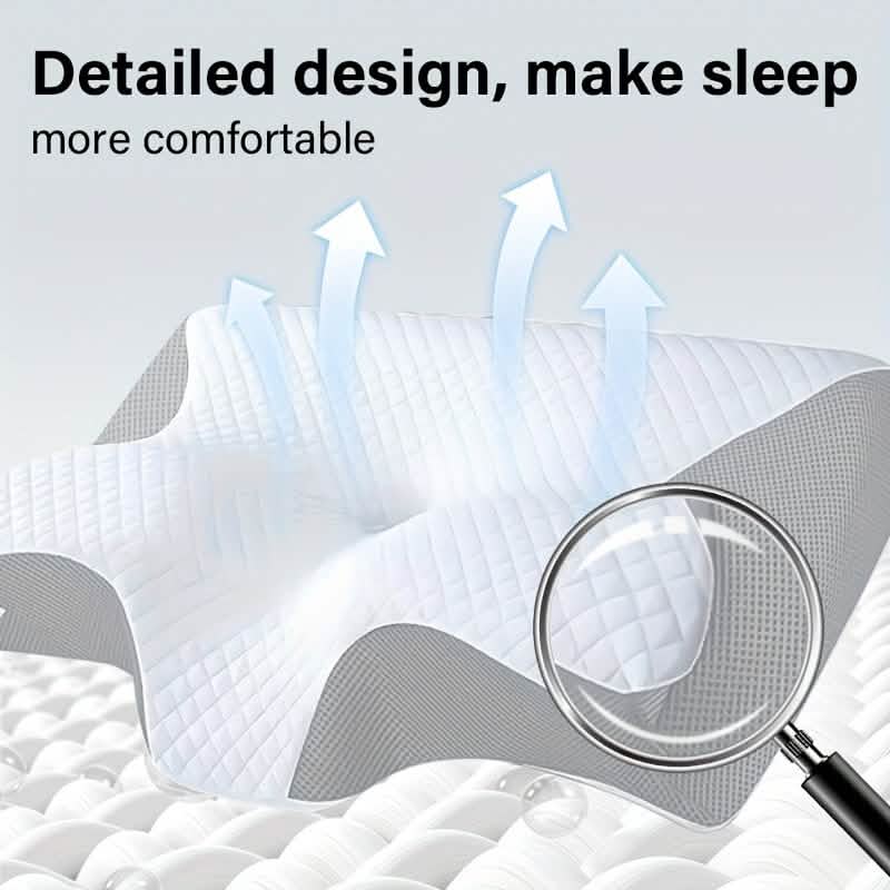 Ergonomic Memory Foam Neck Pillow – Slow Rebound, Back & Side Sleeper DailySale