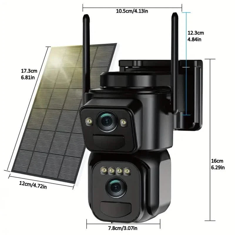 Solar WiFi Security Camera – 360° View, 10x Zoom, Night Vision & Motion Detection DailySale