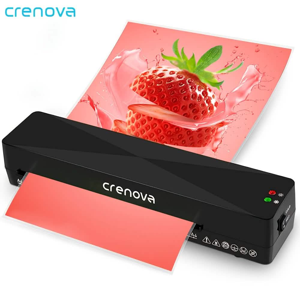 Crenova A4 Laminator – Hot & Cold Modes, Compact Design DailySale