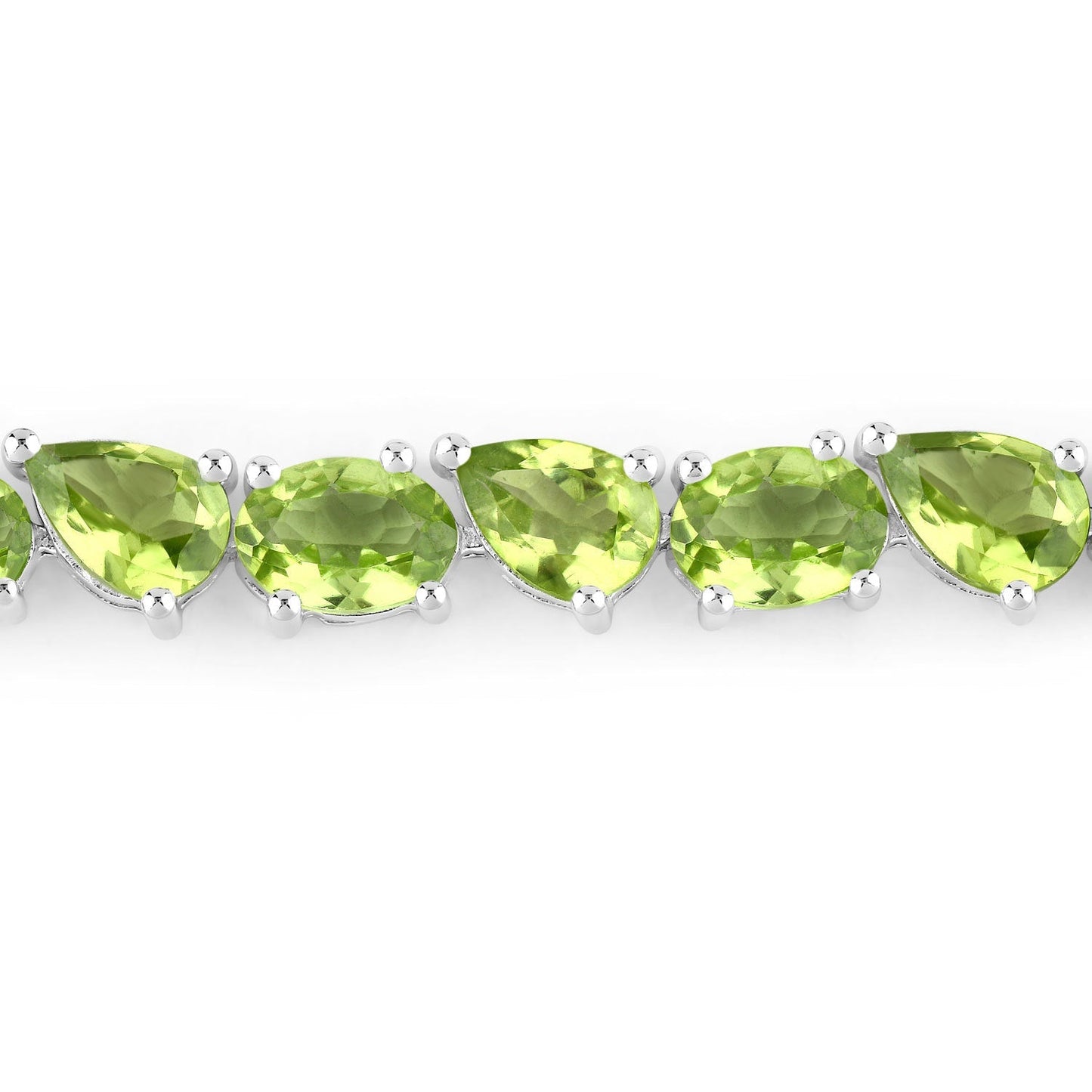 21.37 Carat Genuine Peridot .925 Sterling Silver Bracelet Bids.com