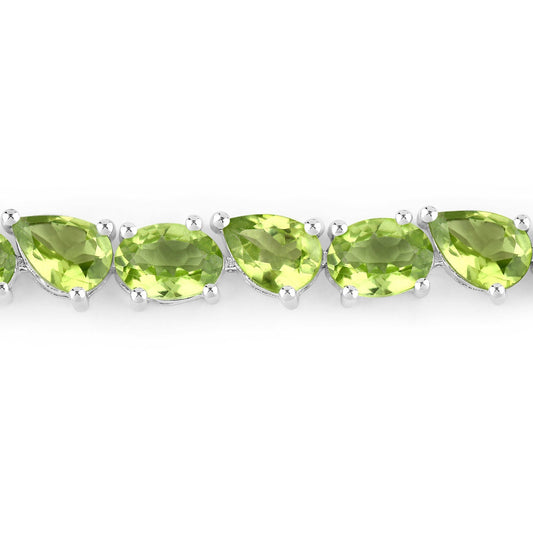 21.37 Carat Genuine Peridot .925 Sterling Silver Bracelet Bids.com