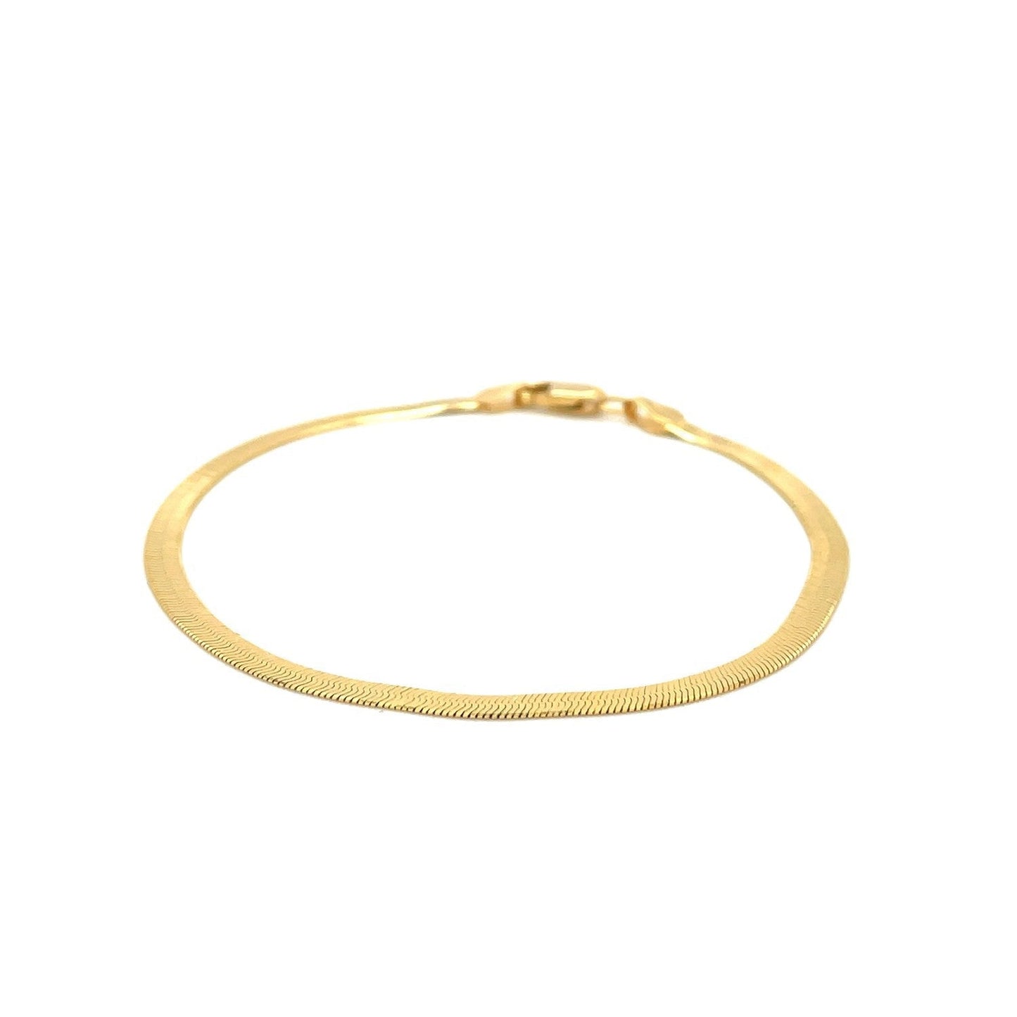 Imperial Herringbone Bracelet in 10k Yellow Gold  (2.80 mm) Bids.com