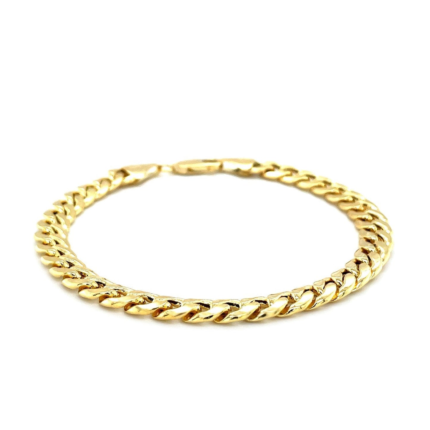 6.9mm 14k Yellow Gold Semi Solid Miami Cuban Bracelet Bids.com