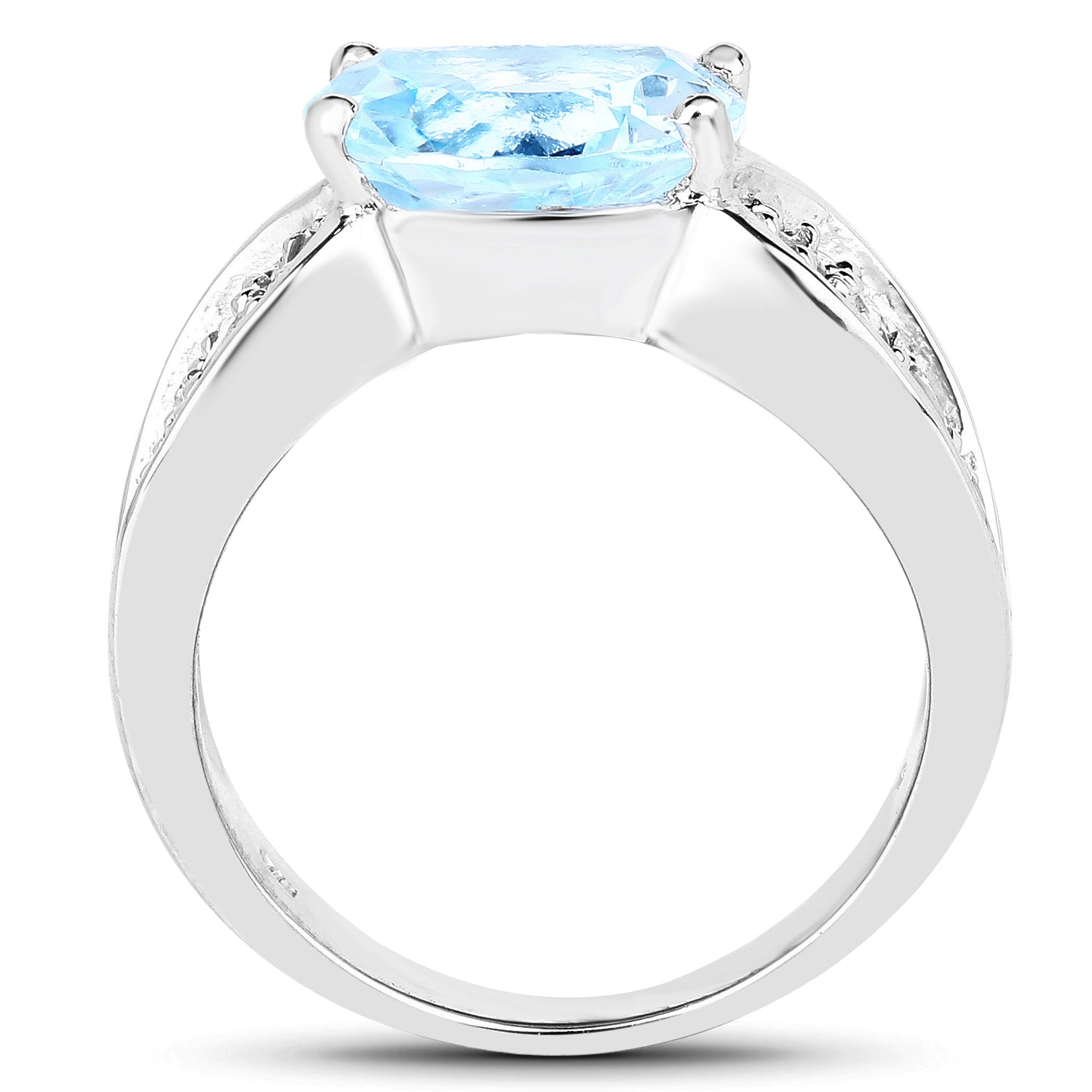 4.77 Carat Genuine Blue Topaz and Tanzanite .925 Sterling Silver Ring Bids.com
