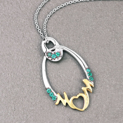 0.15 Carat Genuine Emerald .925 Sterling Silver Pendant Bids.com