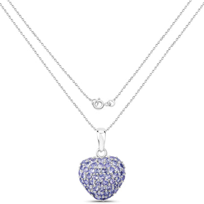 7.00 Carat Genuine Tanzanite .925 Sterling Silver Pendant Bids.com