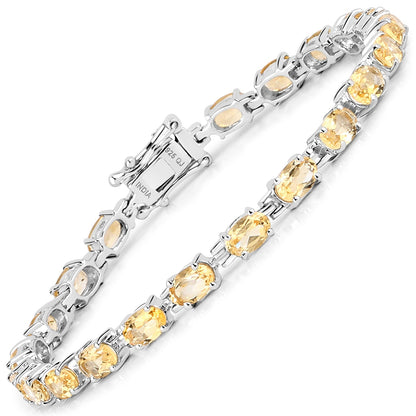 9.03 Carat Genuine Citrine .925 Sterling Silver Bracelet Bids.com