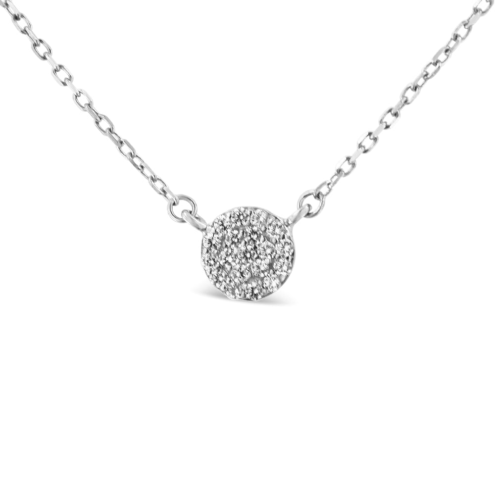 .925 Sterling Silver 1/2 Cttw Round Diamond Medallion Multi-Strand Tri Pendant 18" Necklace (H-I Color, I2-I3 Clarity) Bids.com