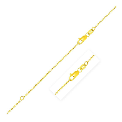 Extendable Cable Chain in 14k Yellow Gold (1.0mm) Bids.com