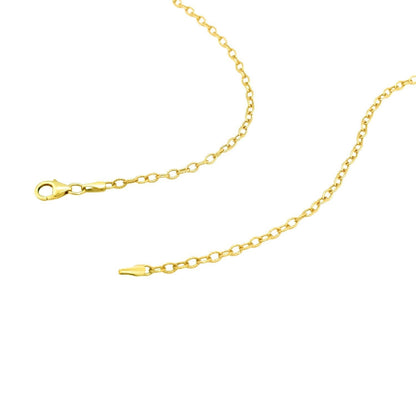 2.5mm 14k Yellow Gold Pendant Chain with Textured Links Bids.com
