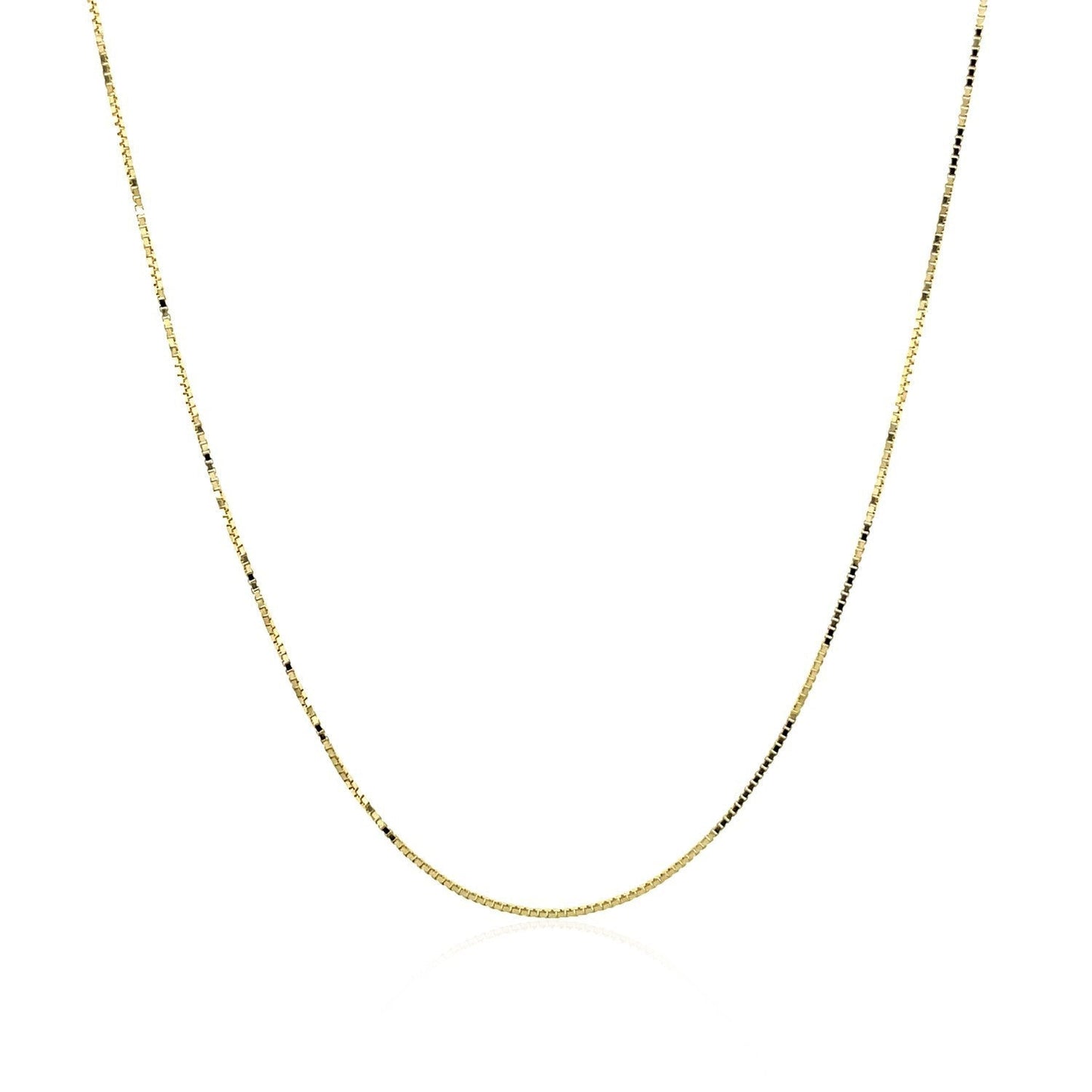 14k Yellow Gold Classic Box Chain 0.6mm Bids.com