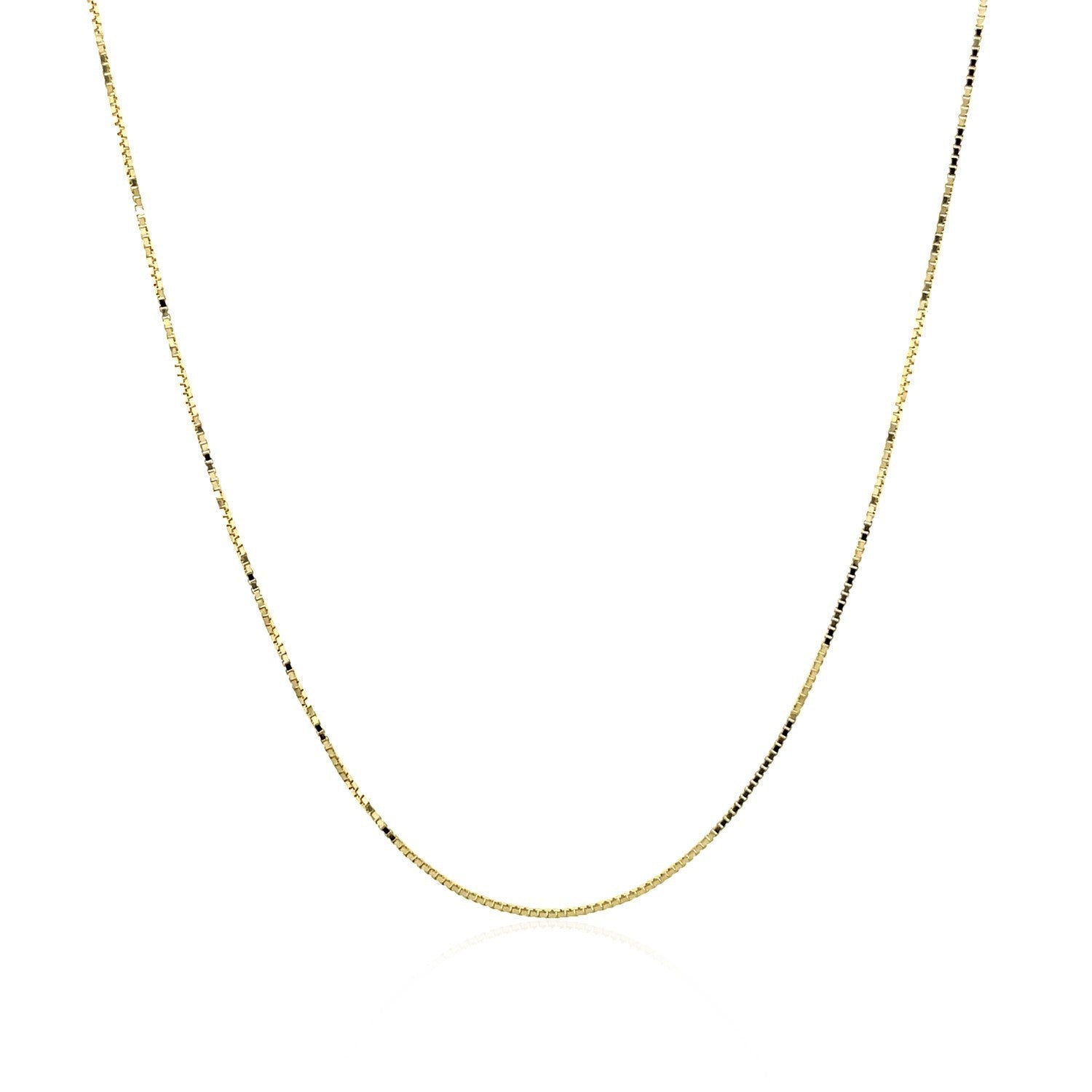 14k Yellow Gold Classic Box Chain 0.6mm Bids.com