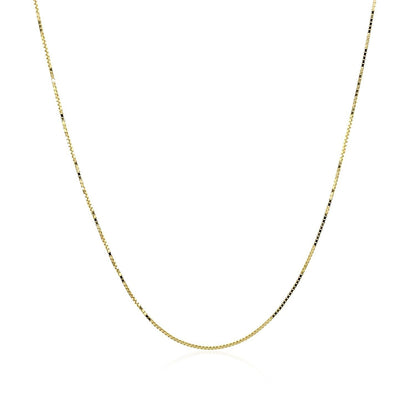 14k Yellow Gold Classic Box Chain 0.6mm Bids.com