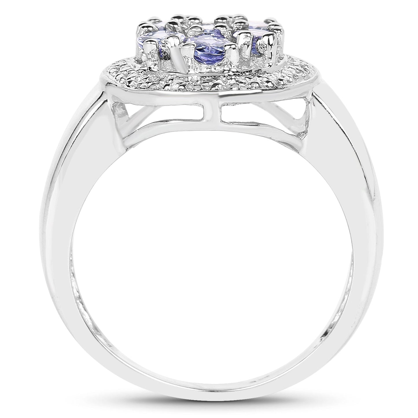 1.19 Carat Genuine Tanzanite .925 Sterling Silver Ring Bids.com