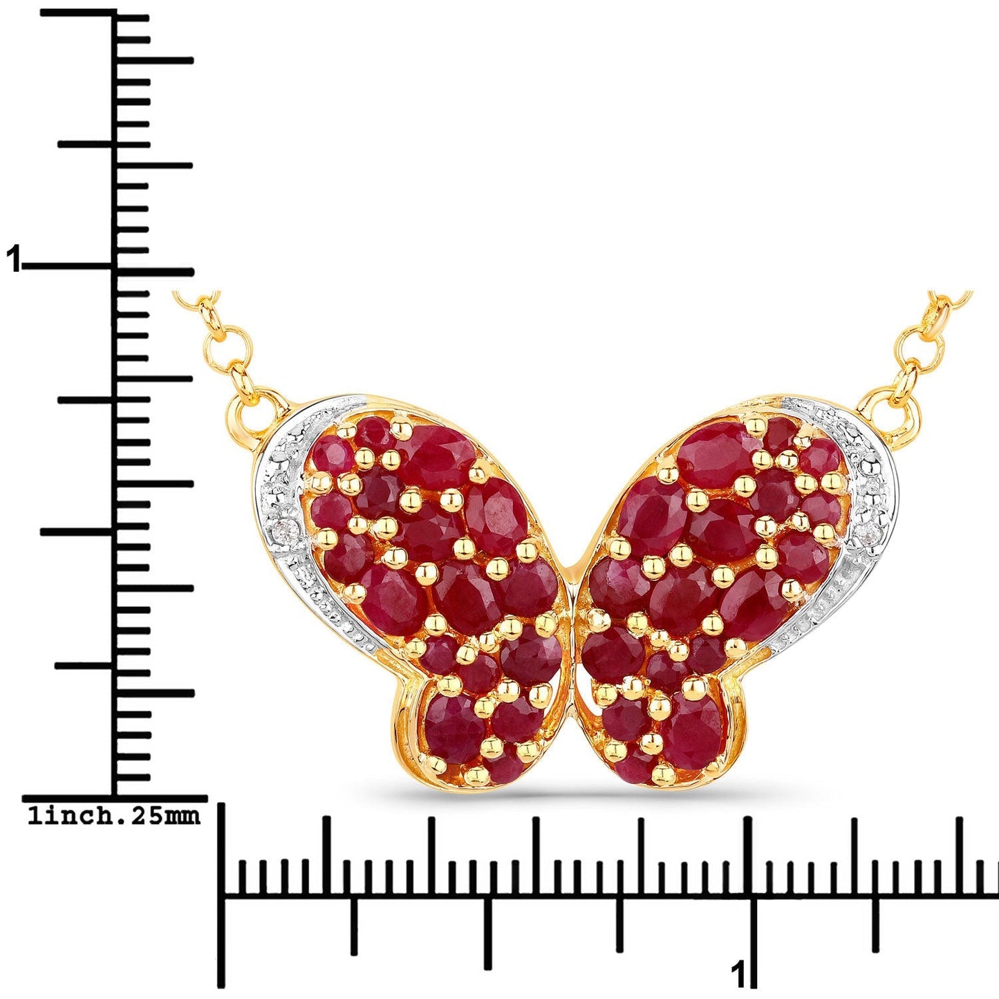 4.15 Carat Genuine Ruby and White Zircon .925 Sterling Silver Pendant Bids.com