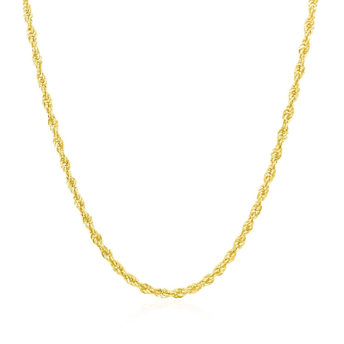 2.0mm 14k Yellow Gold Light Rope Chain Bids.com