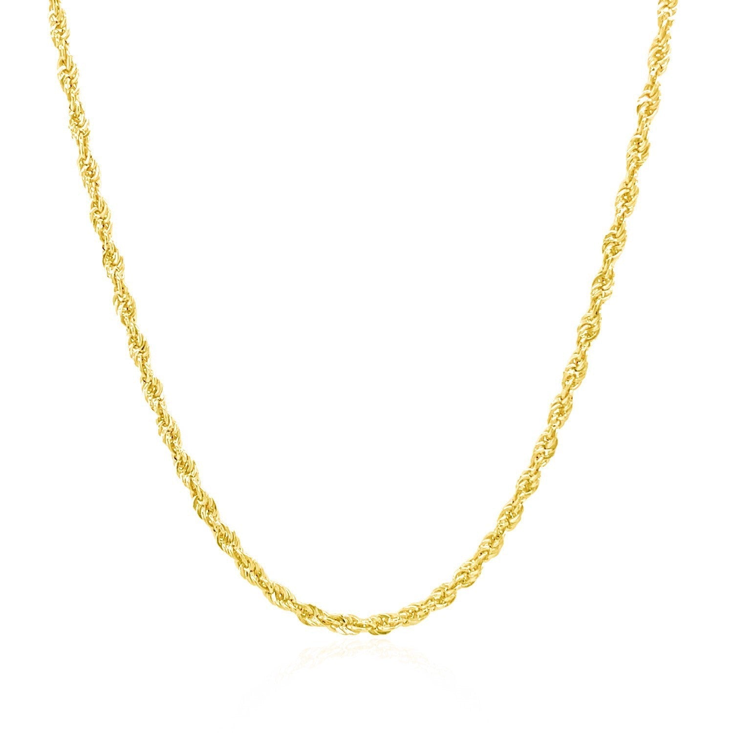2.0mm 14k Yellow Gold Light Rope Chain Bids.com