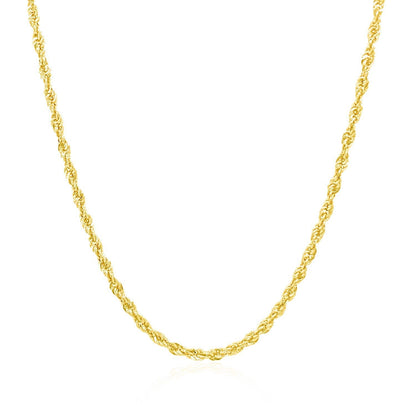 2.0mm 14k Yellow Gold Light Rope Chain Bids.com