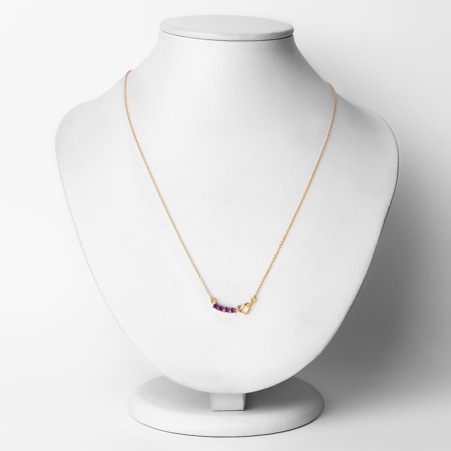 0.24 Carat Genuine Amethyst .925 Sterling Silver Necklace Bids.com