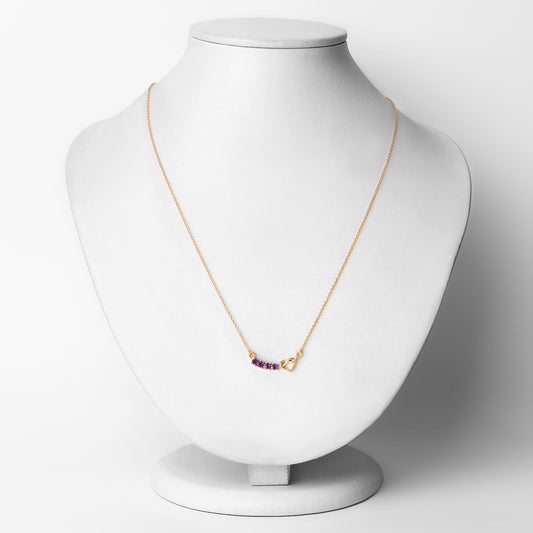 0.24 Carat Genuine Amethyst .925 Sterling Silver Necklace Bids.com
