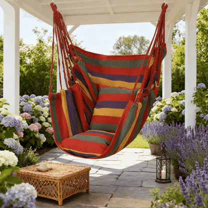 Hammock Chair Canvas – Portable Colorful Stripe Indoor Swing DailySale