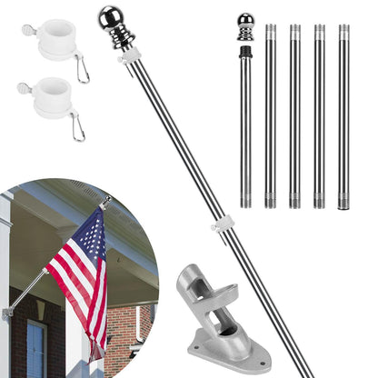 6Ft Stainless Steel Wall Mounted Flag Pole DailySale