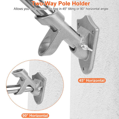 6Ft Stainless Steel Wall Mounted Flag Pole DailySale
