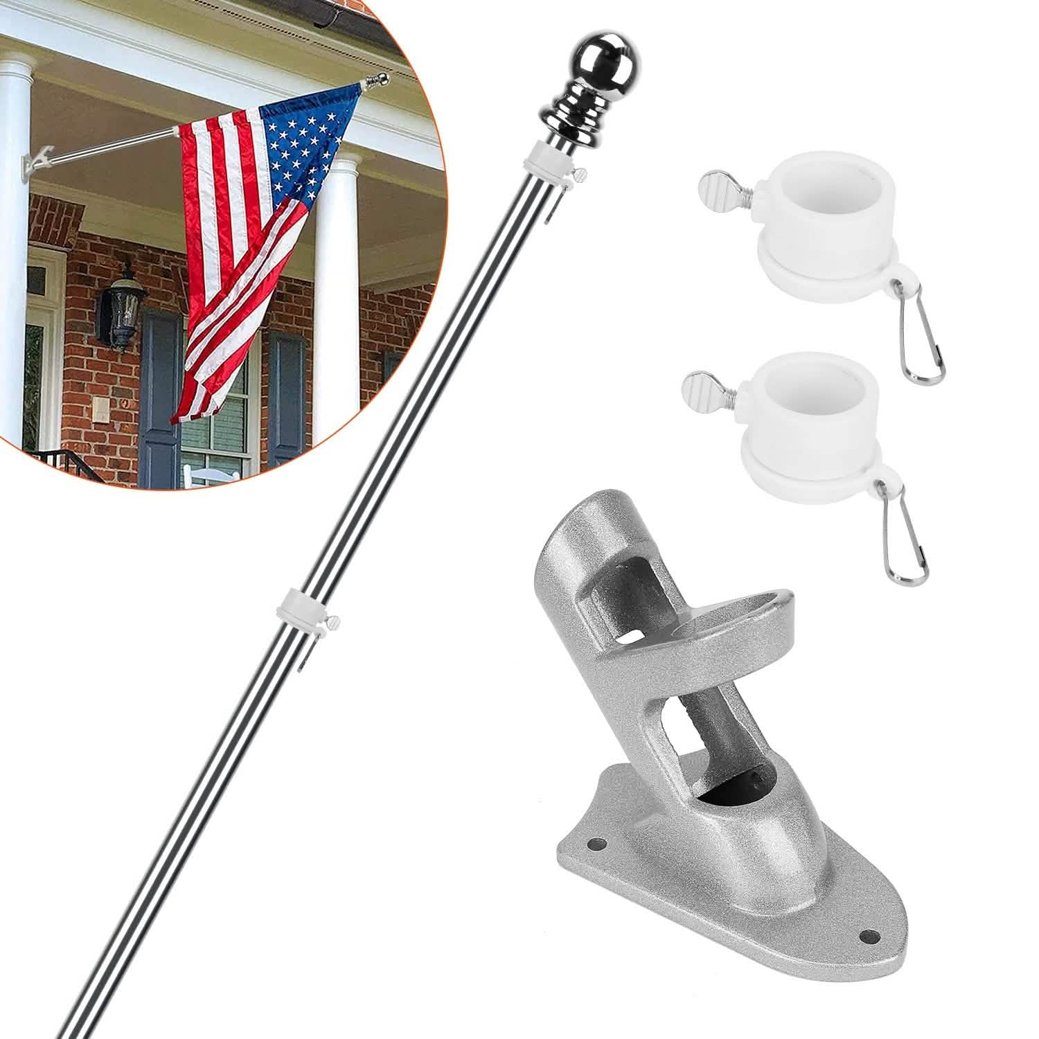 6Ft Stainless Steel Wall Mounted Flag Pole DailySale