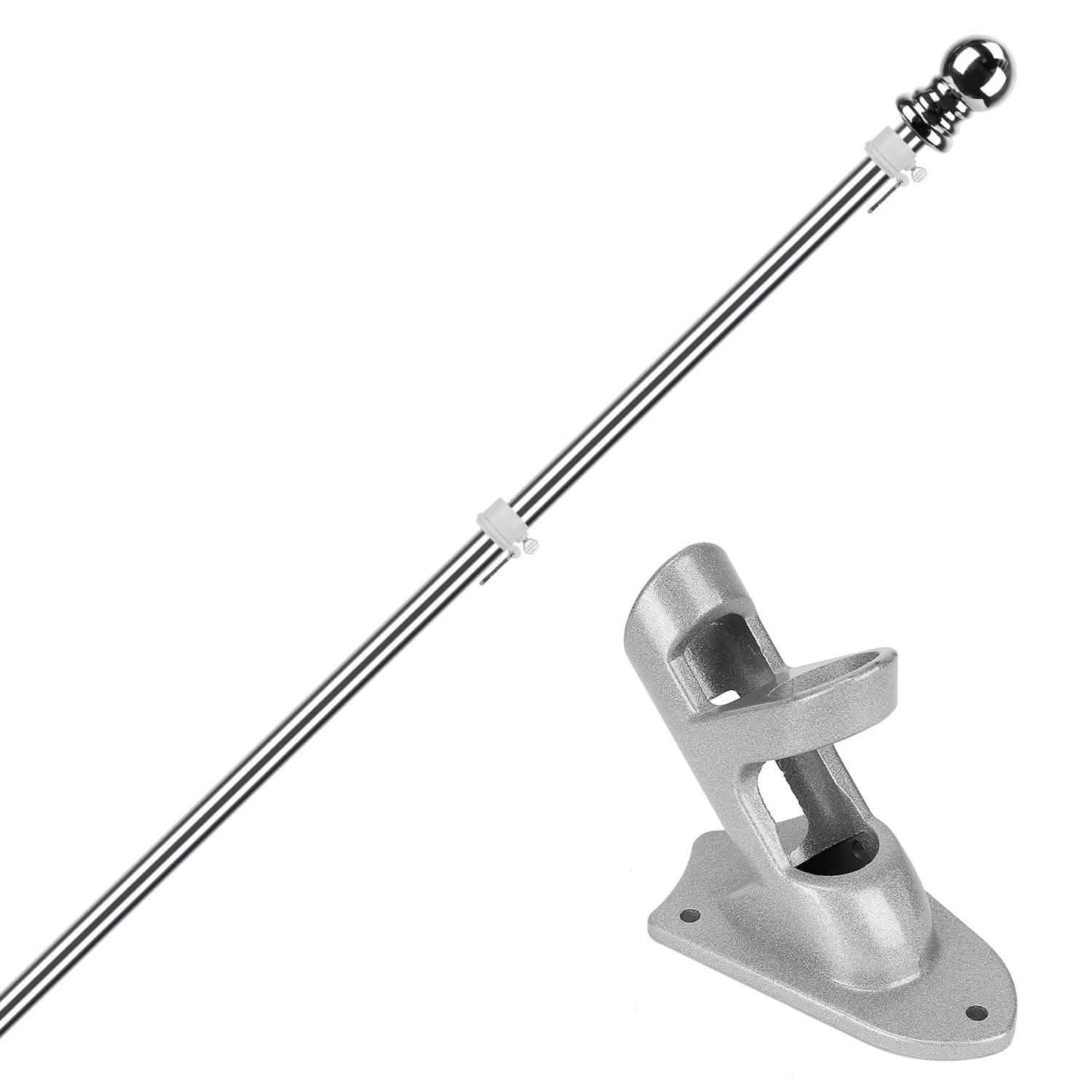 6Ft Stainless Steel Wall Mounted Flag Pole DailySale
