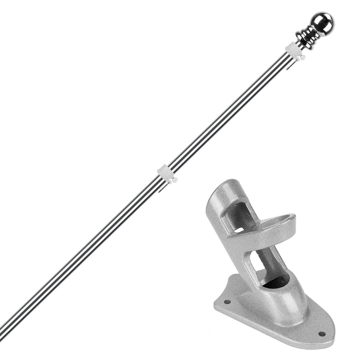 6Ft Stainless Steel Wall Mounted Flag Pole DailySale