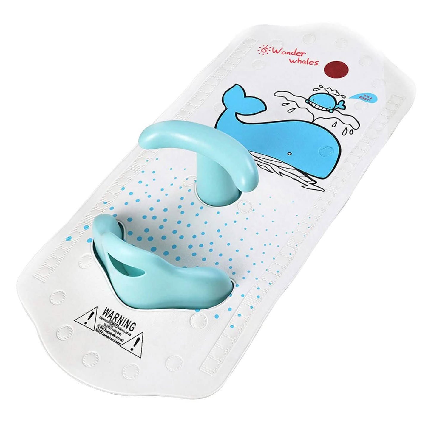 6M+ Infant Toddler Tub Seat Non-slip Safety Chair with Heat Sensitive Bath Mat DailySale