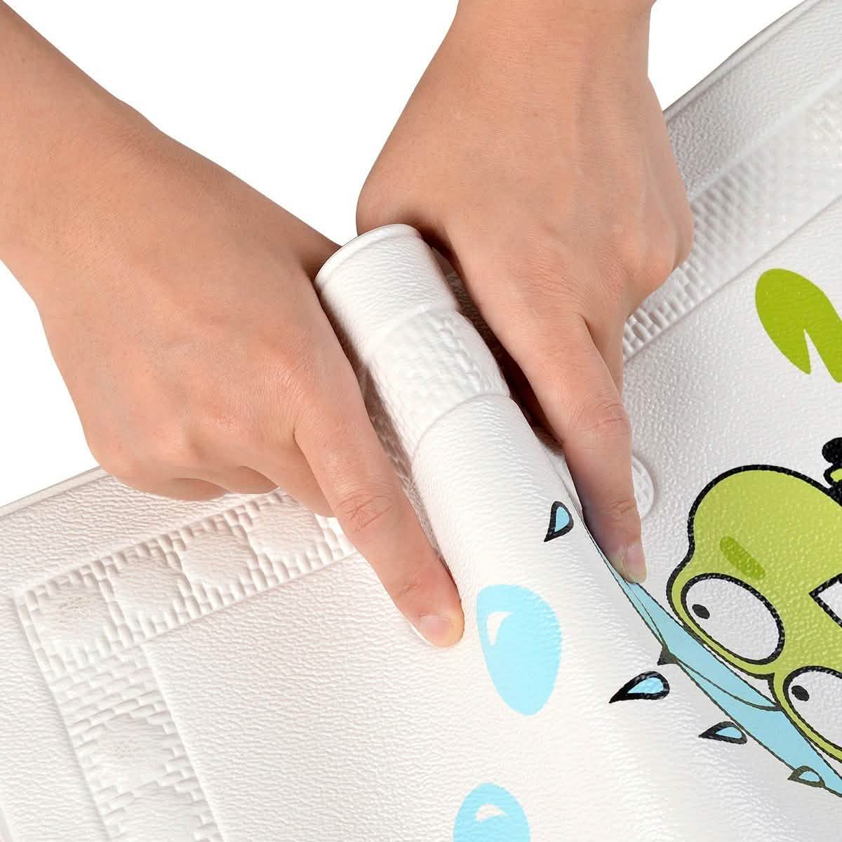 6M+ Infant Toddler Tub Seat Non-slip Safety Chair with Heat Sensitive Bath Mat DailySale