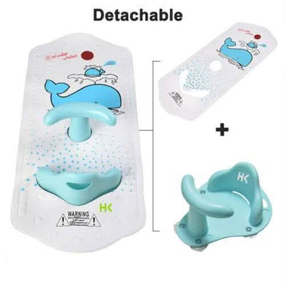 6M+ Infant Toddler Tub Seat Non-slip Safety Chair with Heat Sensitive Bath Mat DailySale
